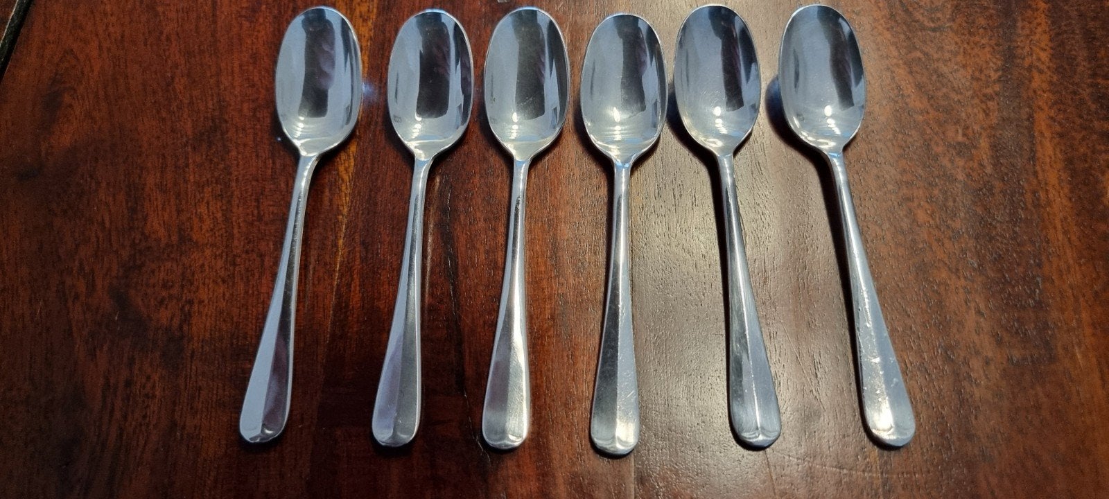 Set van 6 verzilverde lepeltjes 'A1 Sheffield Engeland', Antiek en Kunst, Antiek | Bestek, Ophalen of Verzenden