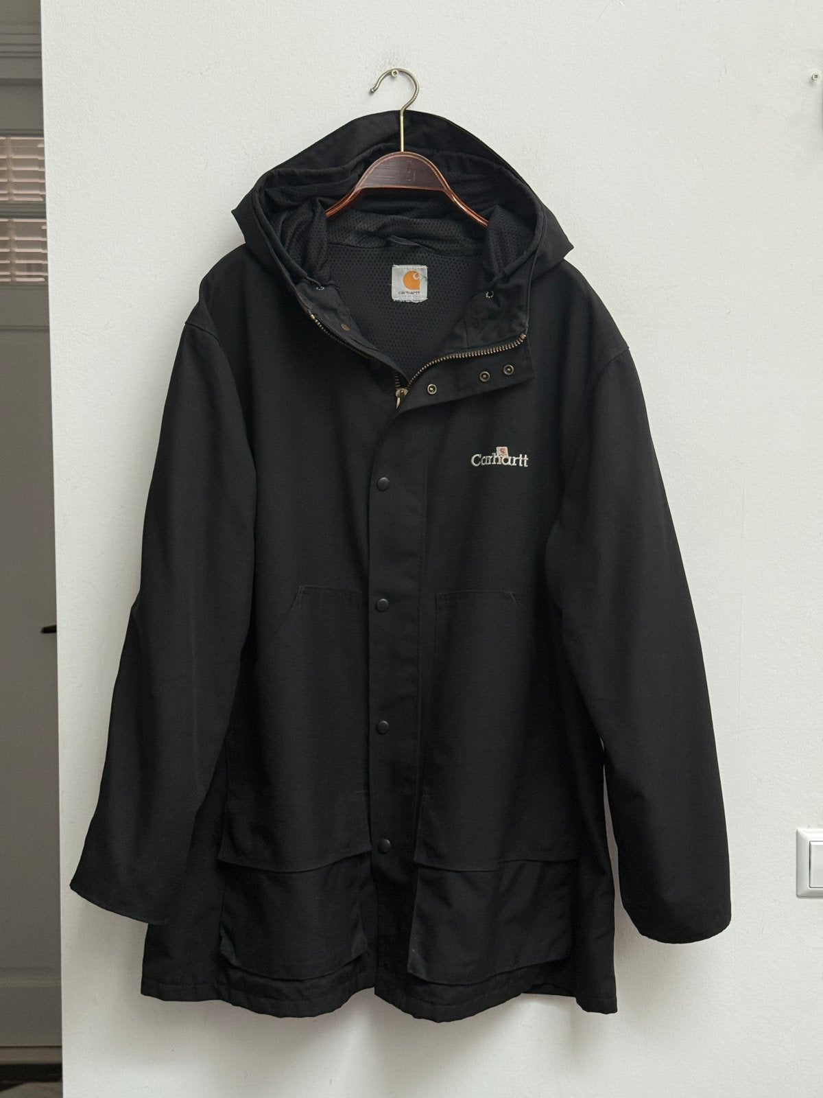 Carhartt Zwart Workwear Jack met Capuchon Maat L, Ophalen of Verzenden, Zo goed als nieuw, Maat 56/58 (XL), Zwart