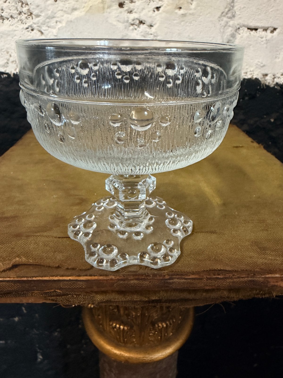 Set 4 vintage glazen coupes Masserini Glass Barocco, Ophalen of Verzenden, Zo goed als nieuw, Overige typen