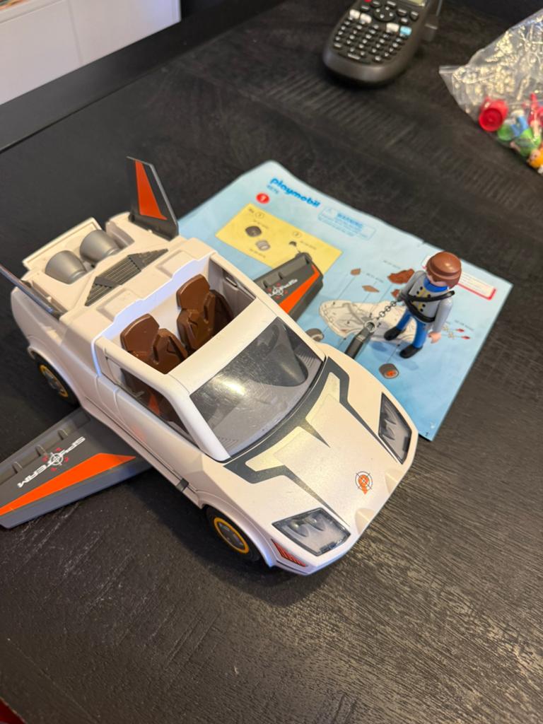 Playmobil 4876 sportwagen / spionnenauto met figuur, Ophalen of Verzenden, Zo goed als nieuw