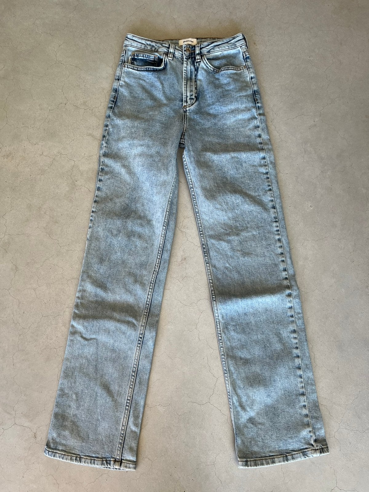 Blauwe denim straight leg Rubie jeans Modström, maat 26, Ophalen of Verzenden, Zo goed als nieuw, Blauw, W27 (confectie 34) of kleiner