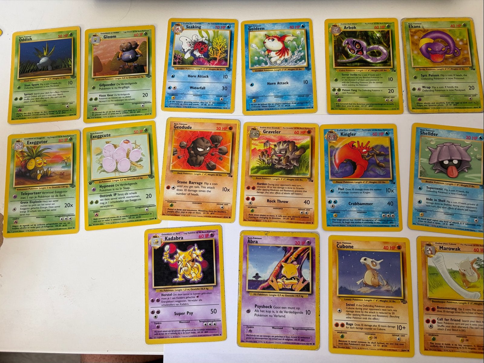Pokémon Base Set Evolutielijnen – Originele, Ophalen, Gebruikt, Meerdere kaarten