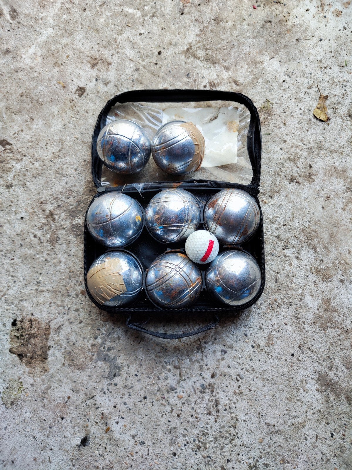 Petanque set - 4 paar ballen, Ophalen of Verzenden, Gebruikt