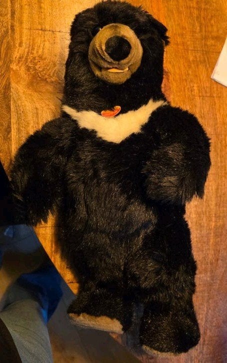 Steiff Zwarte Beer Knuffel - Origineel en Zo Goed als Nieuw, Ophalen of Verzenden