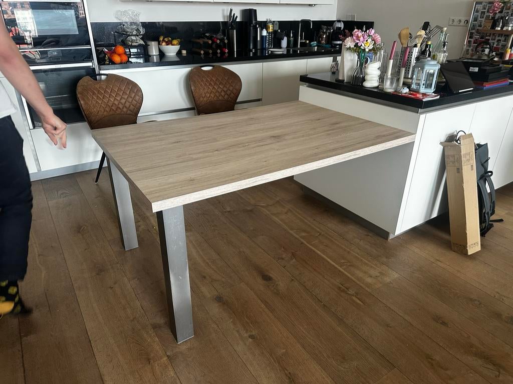 Topline eettafel / eiland verlenging 145x100 cm, Huis en Inrichting, Tafels | Eettafels, Ophalen, Gebruikt, 100 tot 150 cm, 200 cm of meer