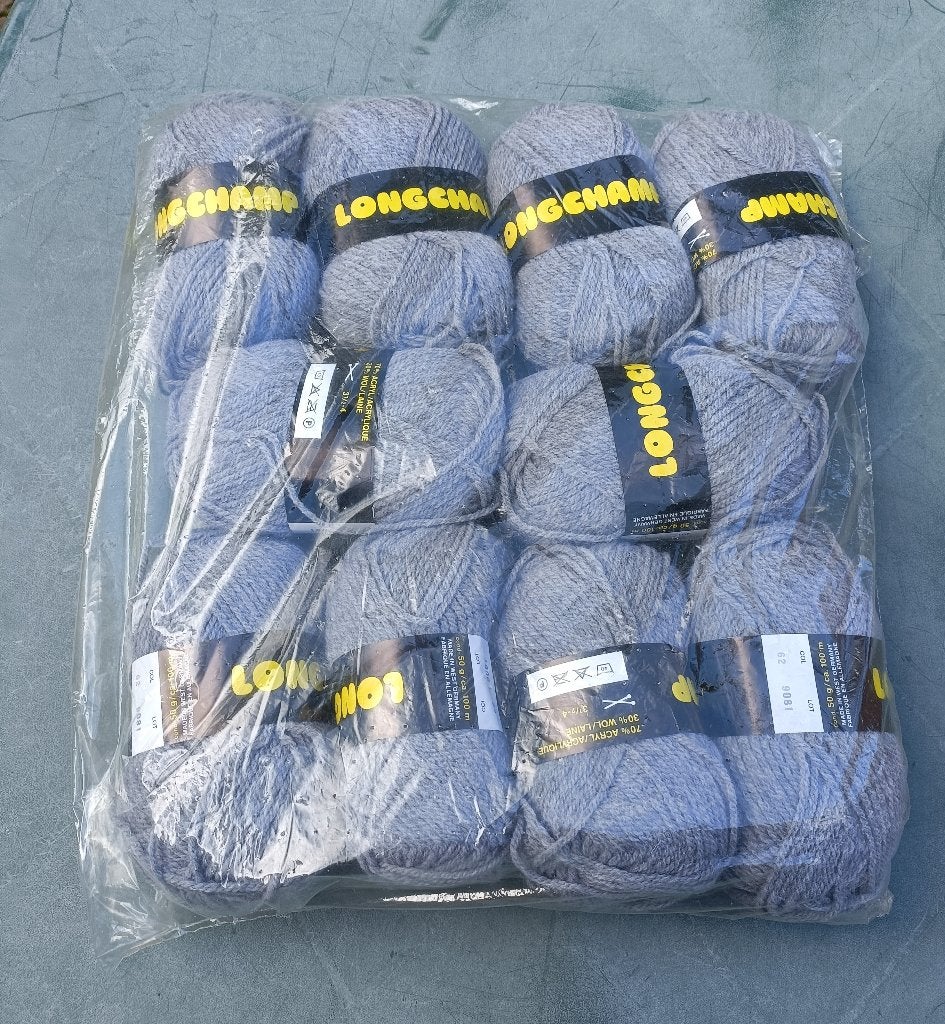 10 Bol garen grijs 30% wol 70% acryl haken breien 50 gr (G2), Ophalen of Verzenden, Nieuw, Breien of Haken, Wol of Garen