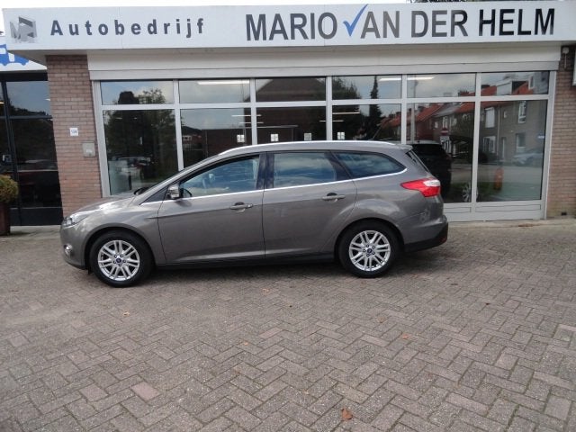 Ford Focus Wagon 1.0 EcoBoost Titanium Airco, Euro 5, Gebruikt, Zwart, Bruin