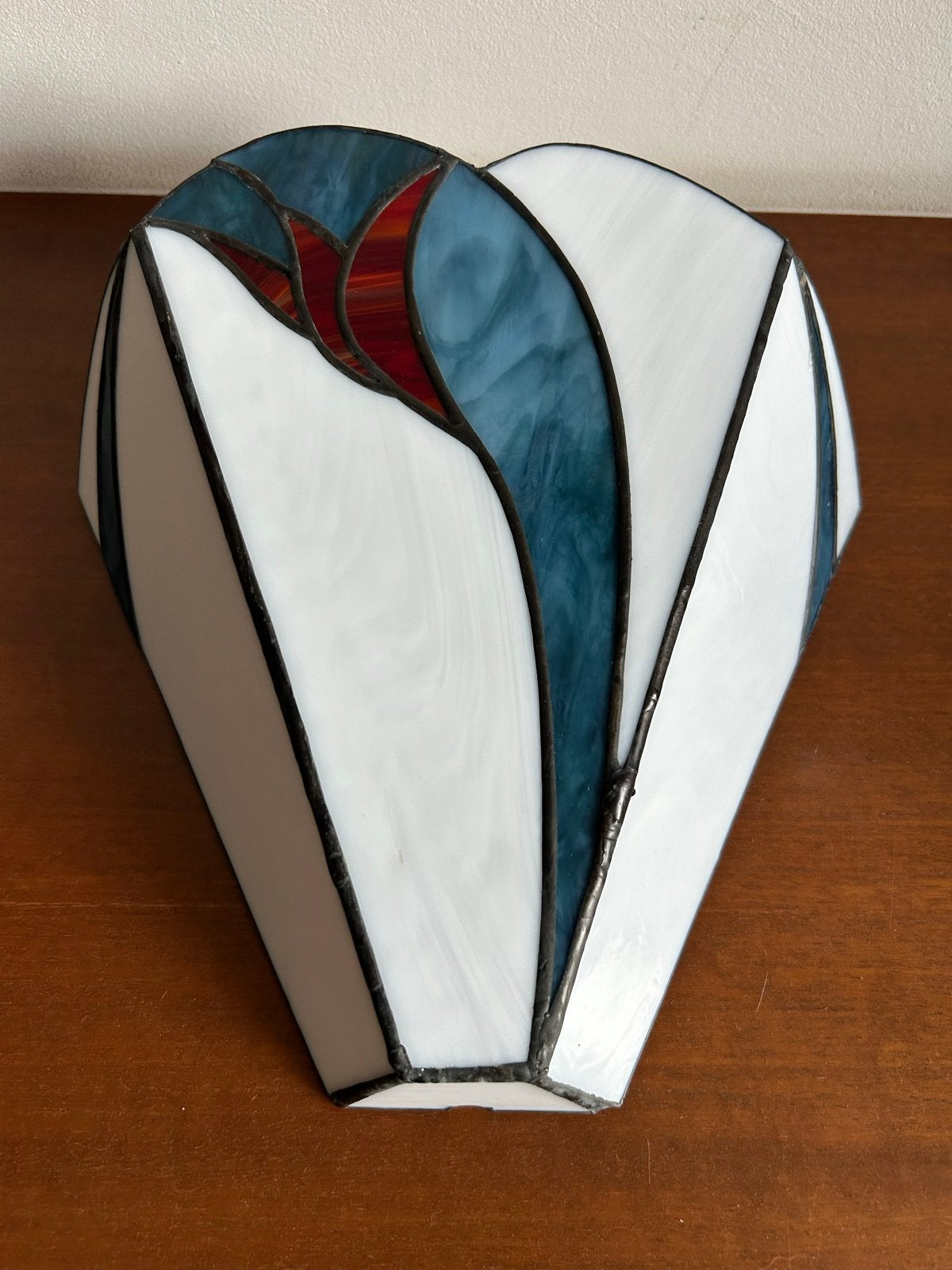 Tiffany wandlampje - Art Deco stijl, Met snoer/stekker, Gebruikt, E14 (klein), Meerkleurig
