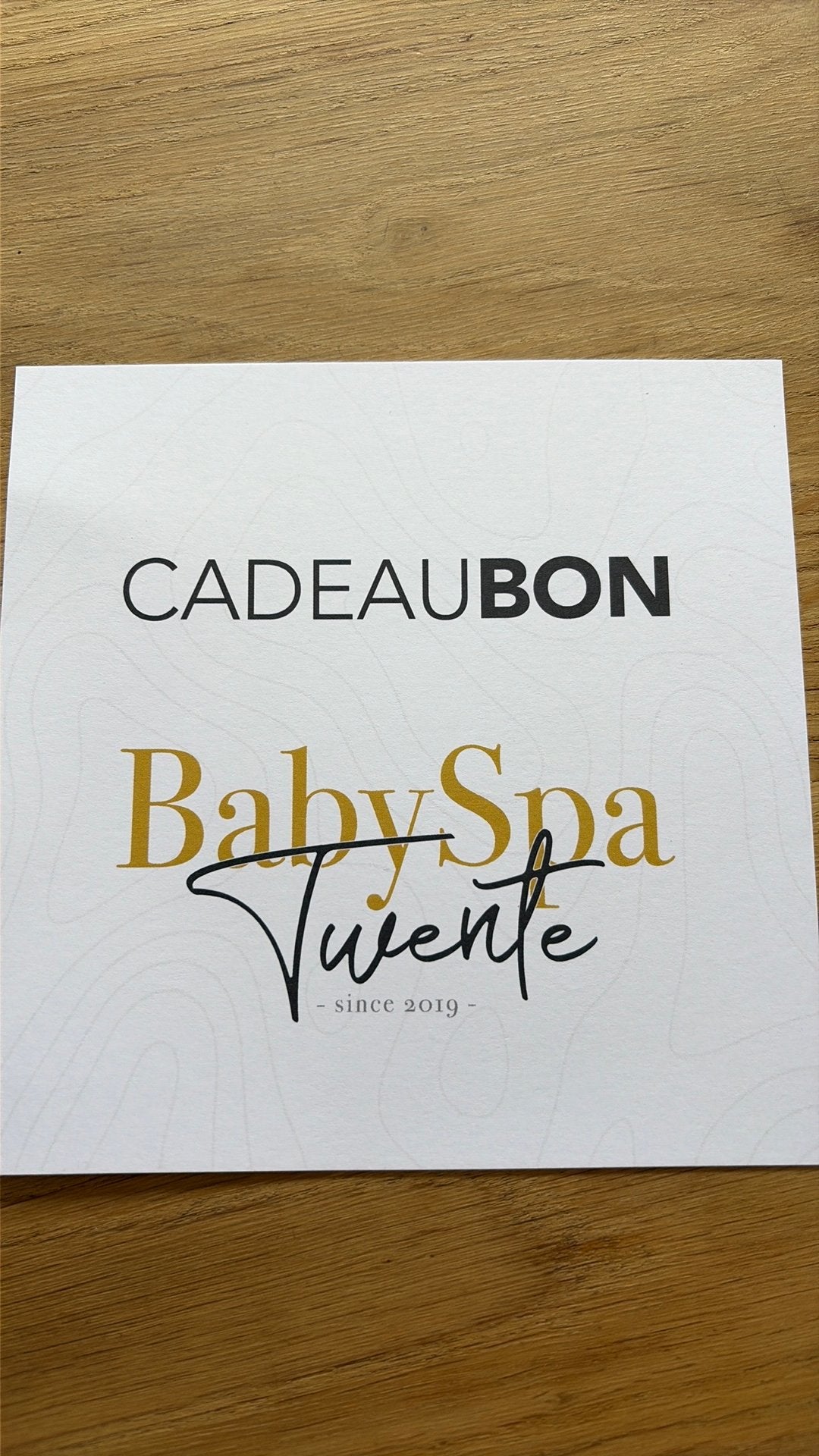 Bon BabySpa Twente, Eén persoon, Cadeaubon