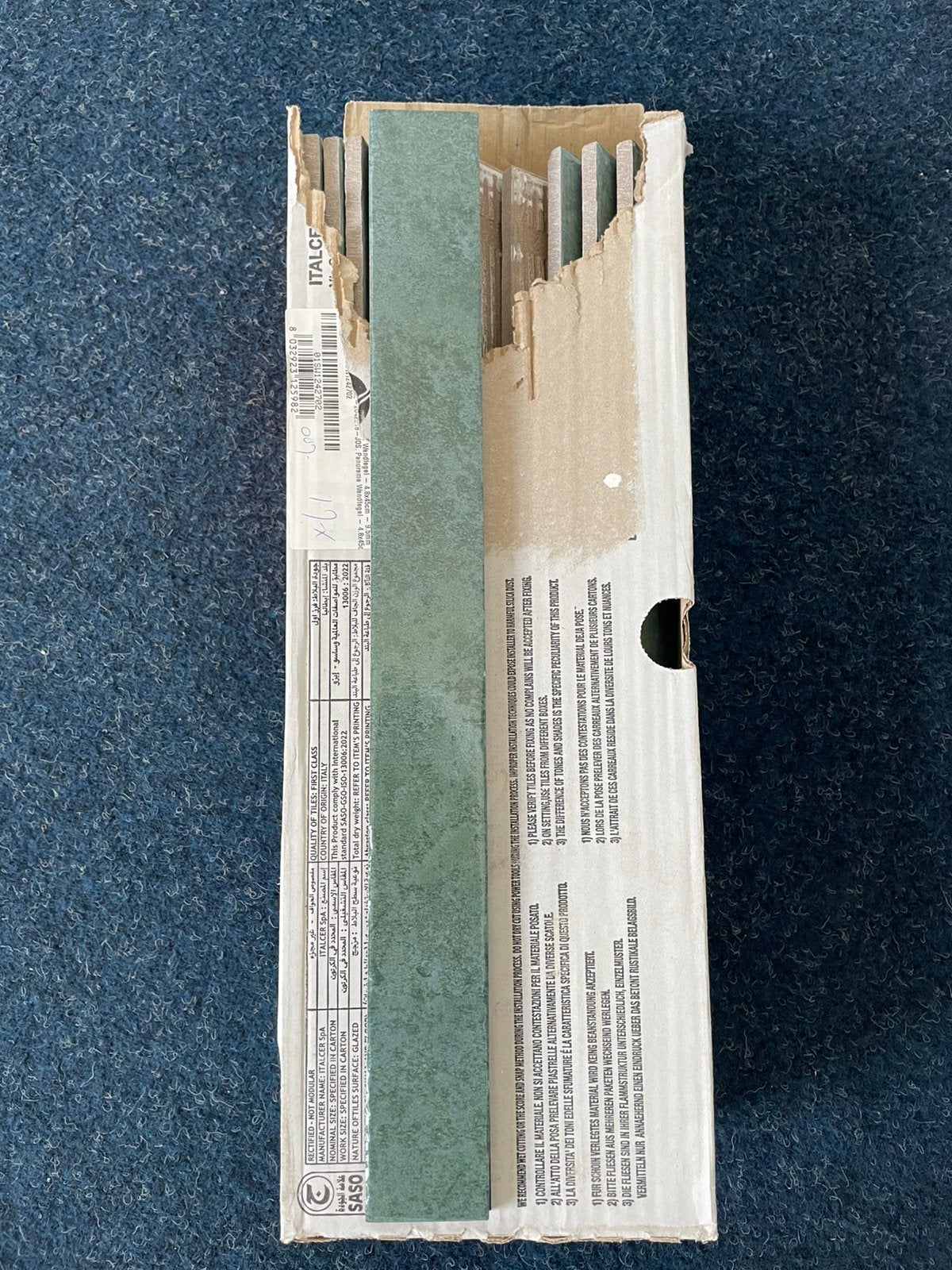 Nieuwe groene wandtegels te koop 4.8 x 45 cm, Doe-het-zelf en Verbouw, Tegels, Ophalen, 40 tot 60 cm, Nieuw, Minder dan 20 cm