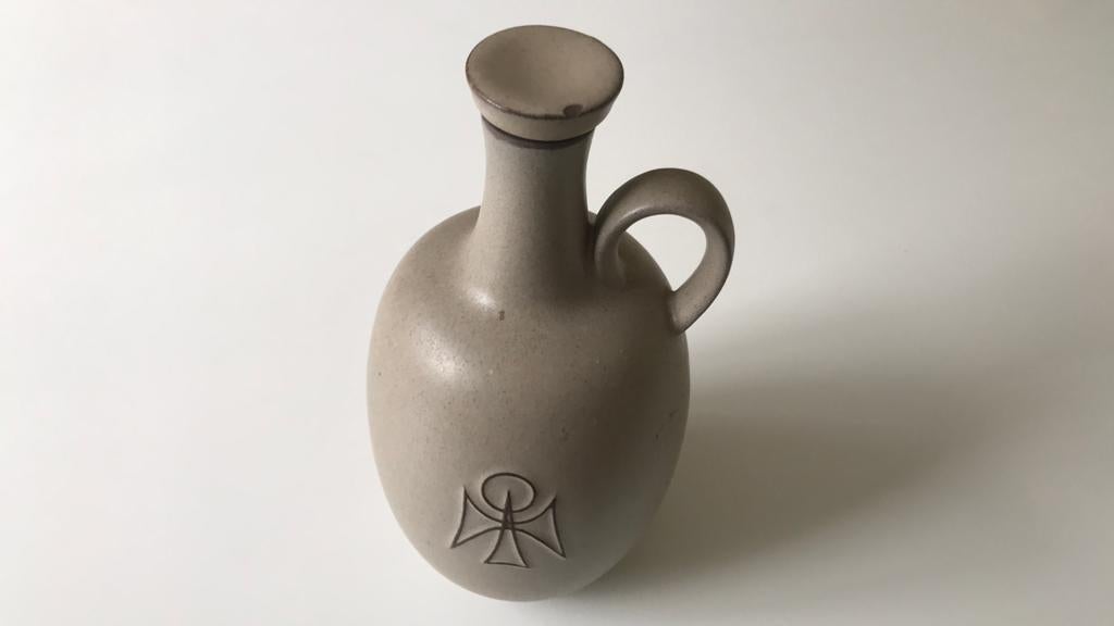 Vintage keramiek wijwaterkruik,abdij maria laach duitsland, Ophalen of Verzenden