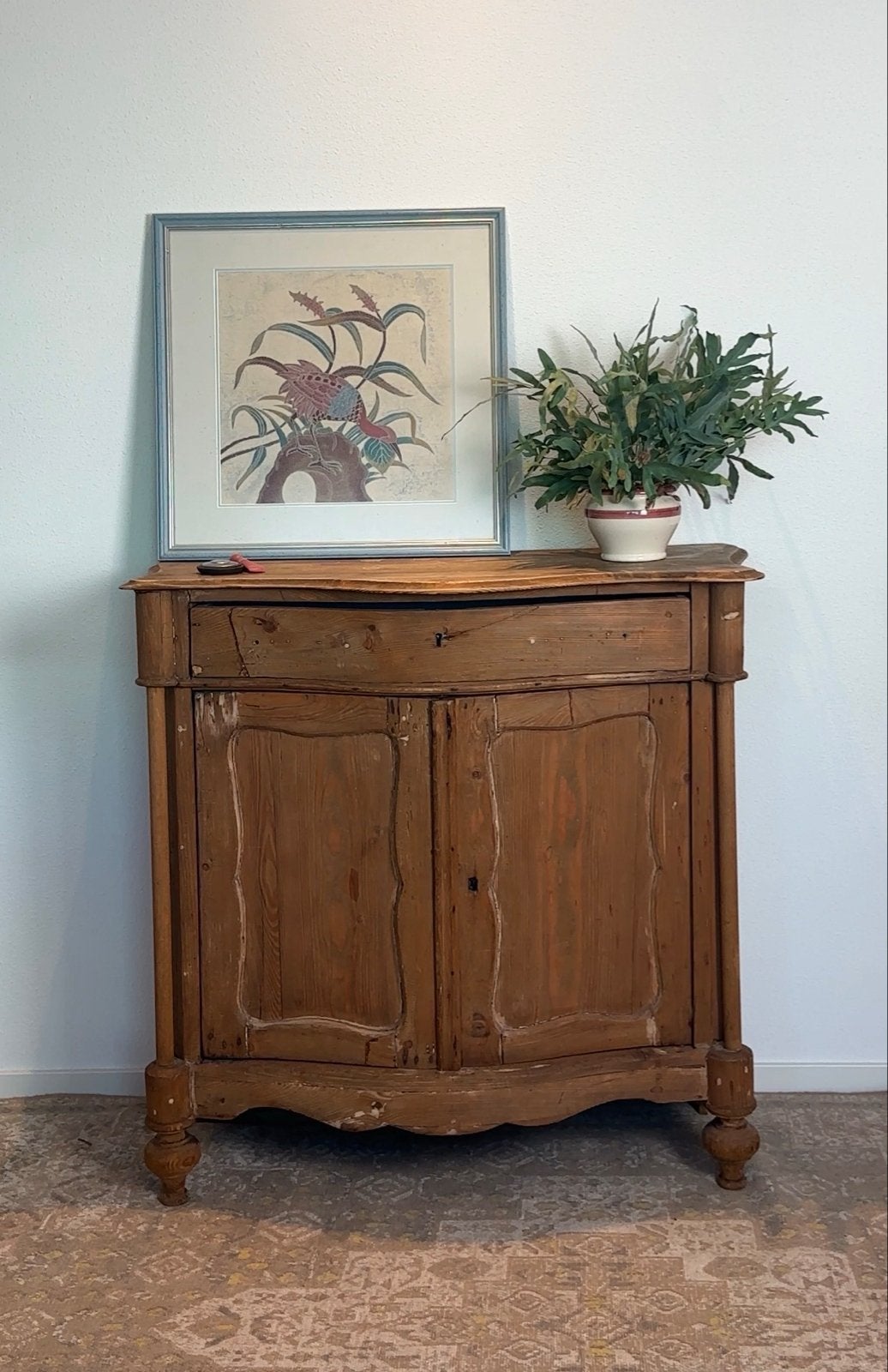 Antiek houten dressoir met lade en deuren, Antiek en Kunst, Ophalen