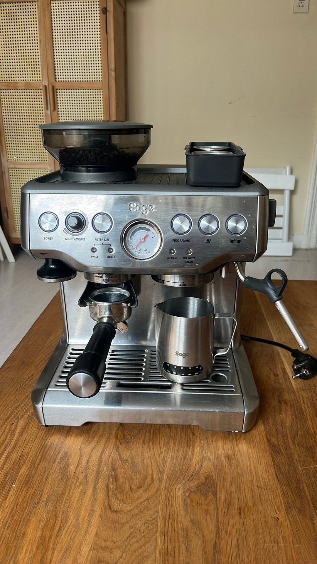 Sage Barista Express (defect), Witgoed en Apparatuur, Koffiezetapparaten, Espresso apparaat, Koffiebonen, Niet werkend, Ophalen