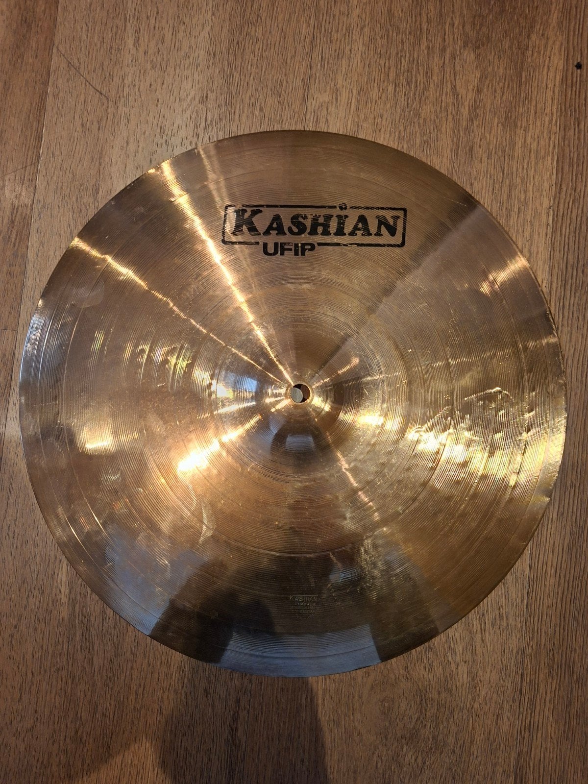 Ufip Kashian 16" crash bekken cymbal voor drumstel, Muziek en Instrumenten, Ophalen of Verzenden, Gebruikt, Drums of Percussie