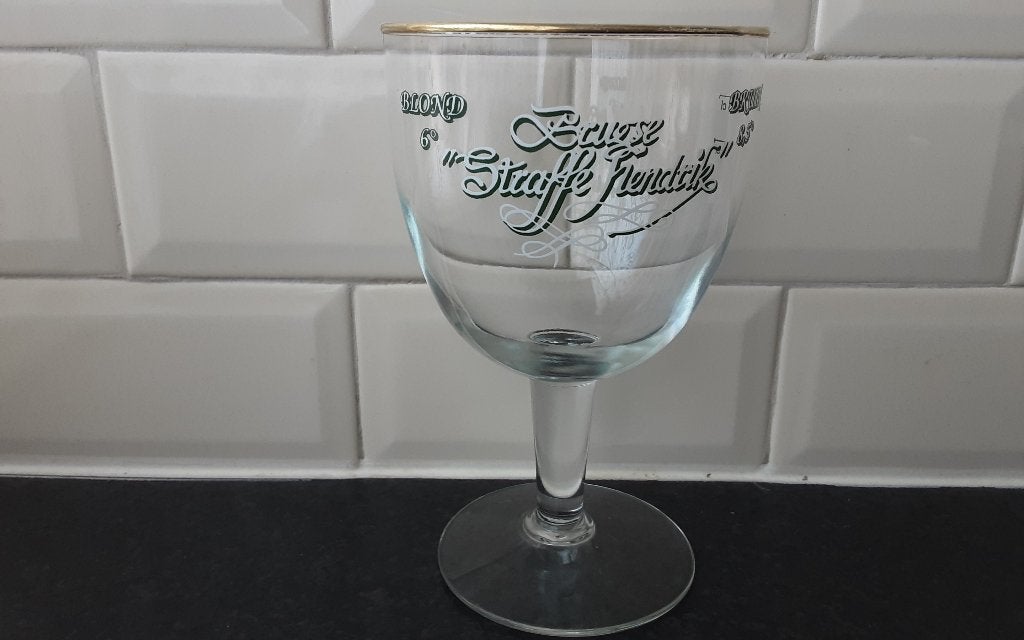 BRUGSE STRAFFE HENDRIK glas (2), Verzamelen, Glas en Borrelglaasjes, Ophalen of Verzenden, Zo goed als nieuw, Bierglas