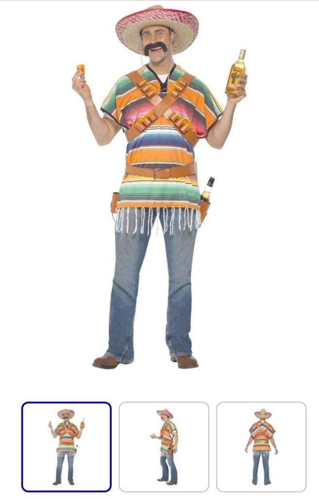 Carnaval Mexico Tequila shooter / master outfit, one, Carnaval, Overige maten, Ophalen of Verzenden, Kleding