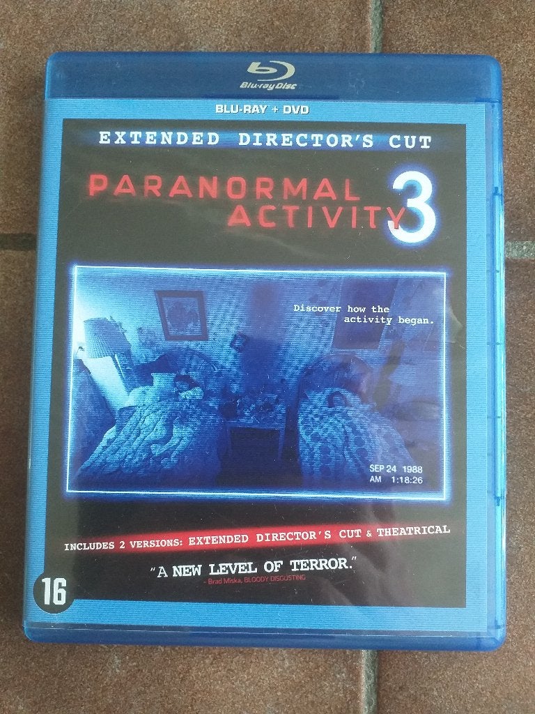 Paranormal Activity 3 Bluray + Dvd, Horror, Vanaf 16 jaar, Nederlands, Film