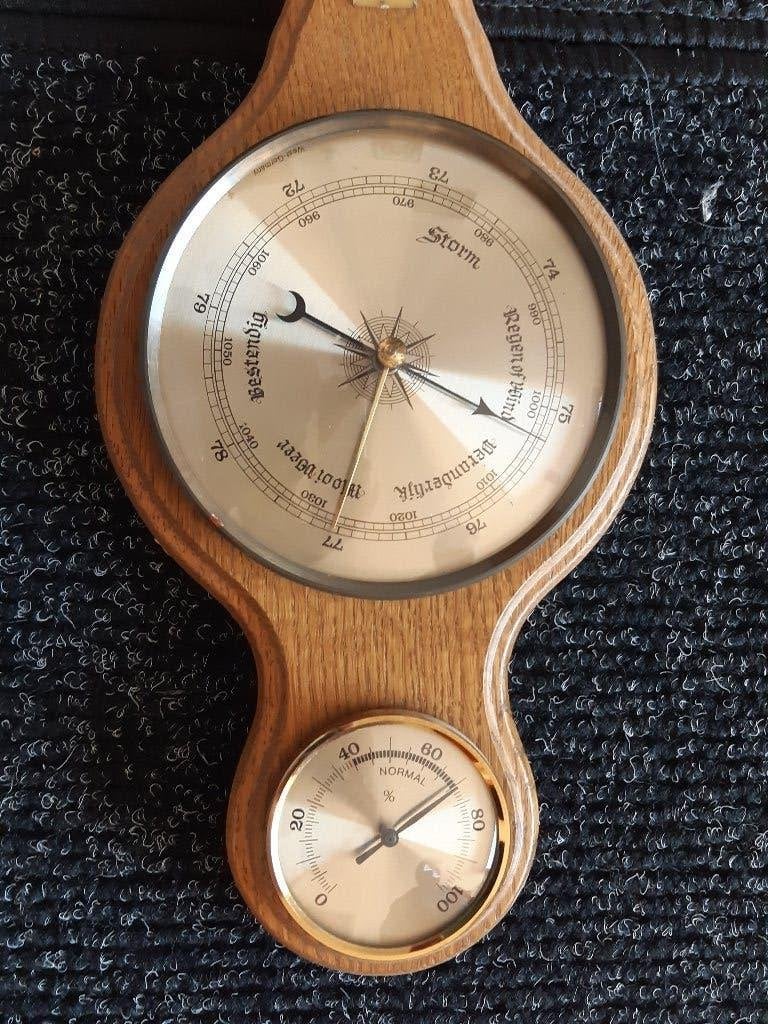 Vintage barometer, thermometer, hydrometer, Binnenthermometer, Ophalen of Verzenden, Zo goed als nieuw, Hout