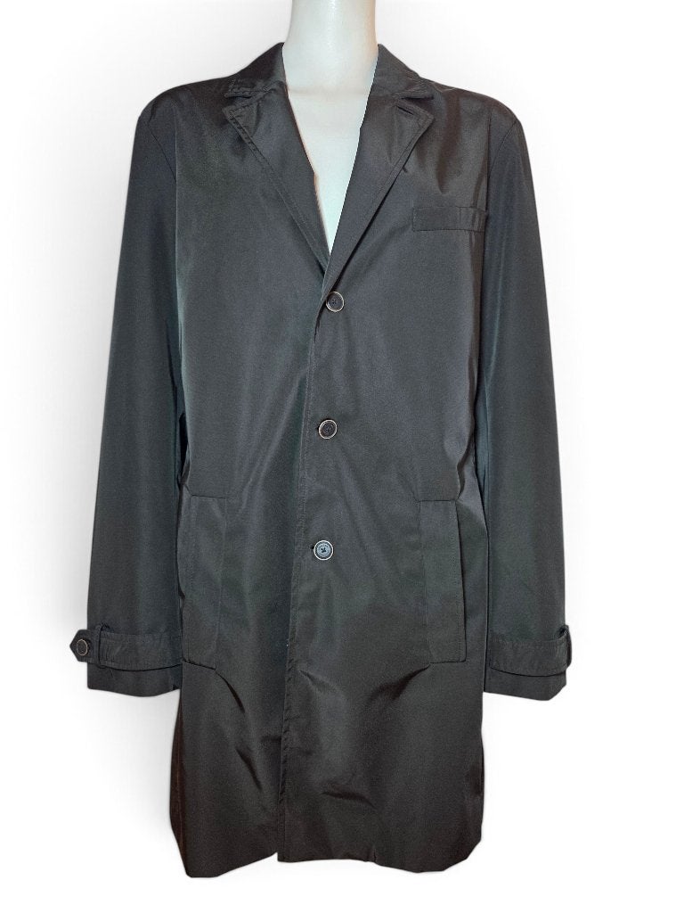Zwarte ongedragen heren trenchcoat van Cavallaro Napoli, Kleding | Heren, Maat 52/54 (L), Zwart, Nieuw, Ophalen of Verzenden