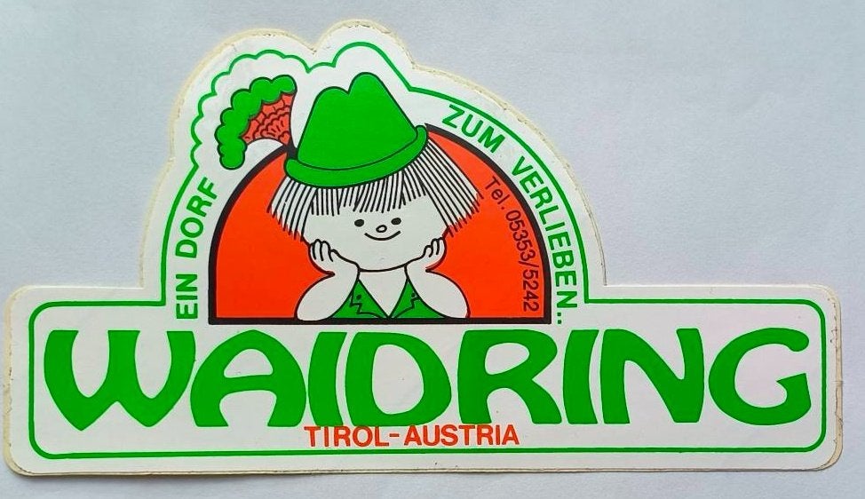 Sticker Waidring Ein dorf zum verlieben Tirol, Ophalen of Verzenden, Zo goed als nieuw, Overige typen