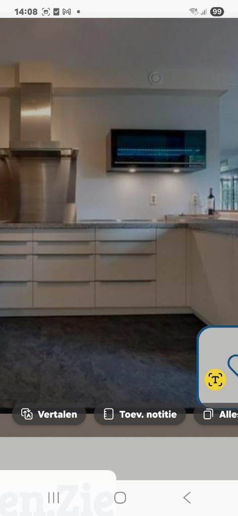 Moderne hoekkeuken met inbouwapparatuur, Hoekkeuken, Graniet of Steen, Ophalen of Verzenden, Zo goed als nieuw