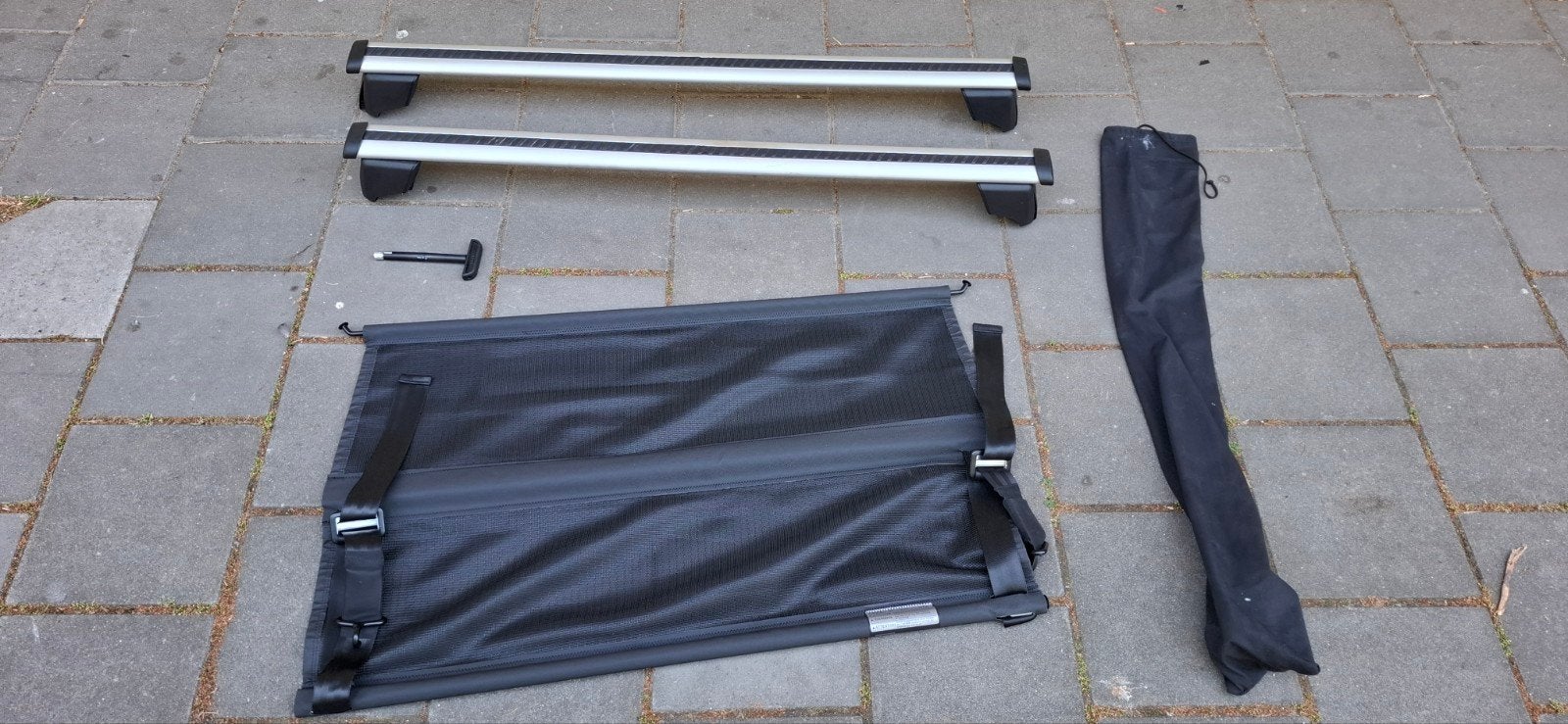 Originele Audi Q5 dakdragers + bagagenet/scheidingsnet, Ophalen