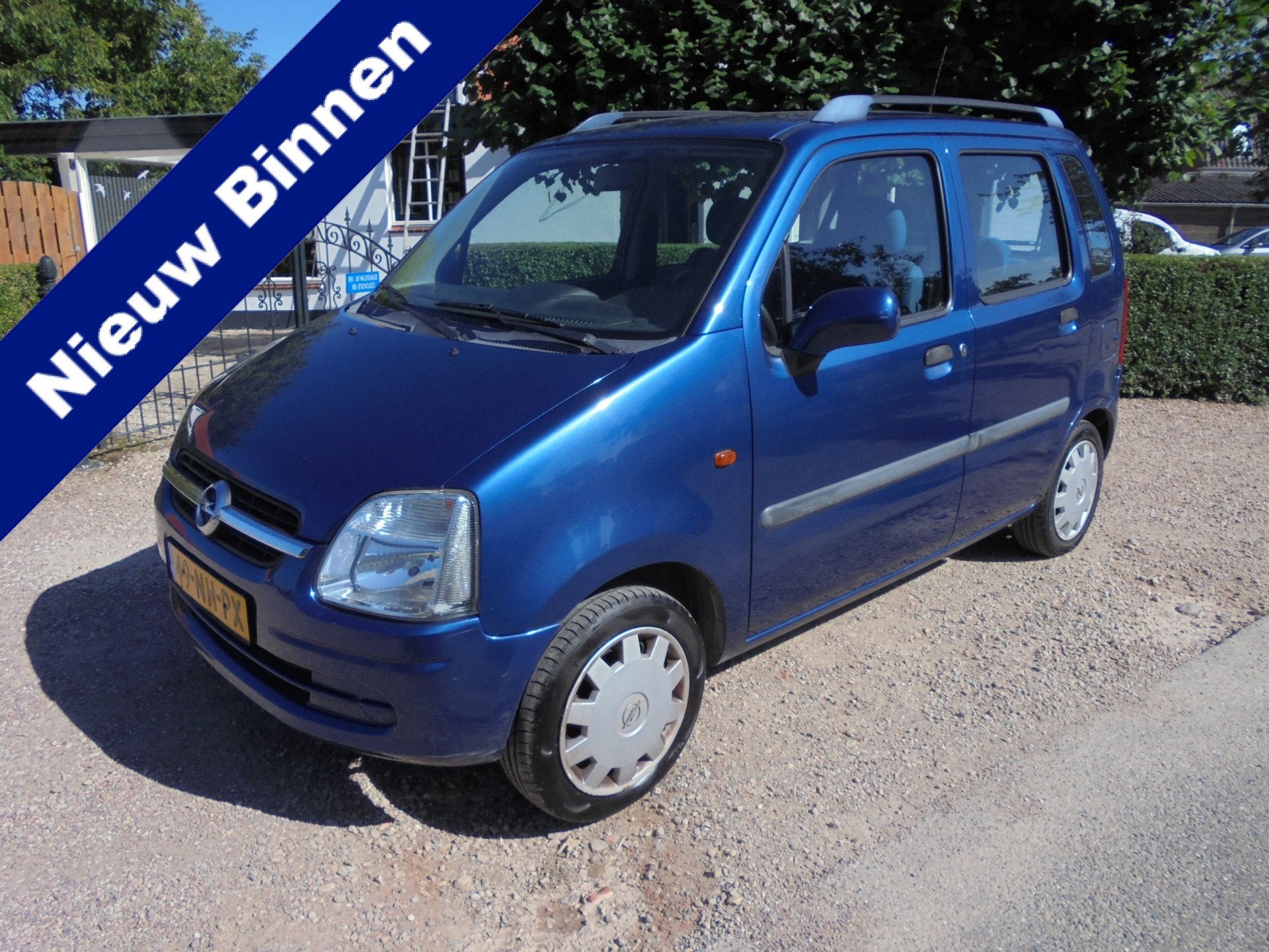 Opel Agila 1.2-16V Comfort *90.000 org.km. NAP* (bj 2003), Auto's, Voorwielaandrijving, Blauw, Origineel Nederlands, Bedrijf