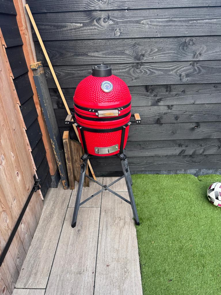 Red Egg BBQ met frame en hoes - Gebruikt, prima staat, Ophalen, Gebruikt