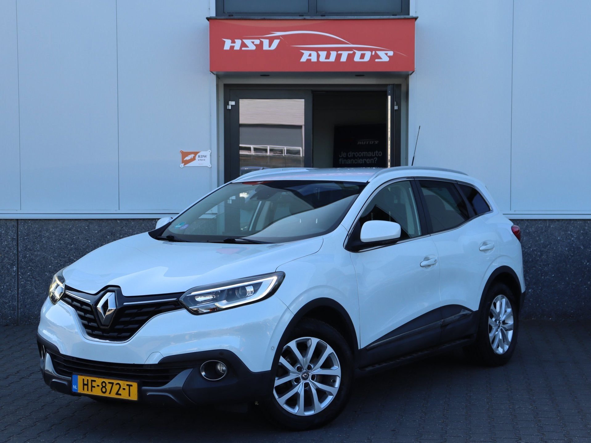 Renault Kadjar 1.2 TCe Intens navi LM airco org NL, Auto's, Voorwielaandrijving, Kadjar, Euro 6, Wit