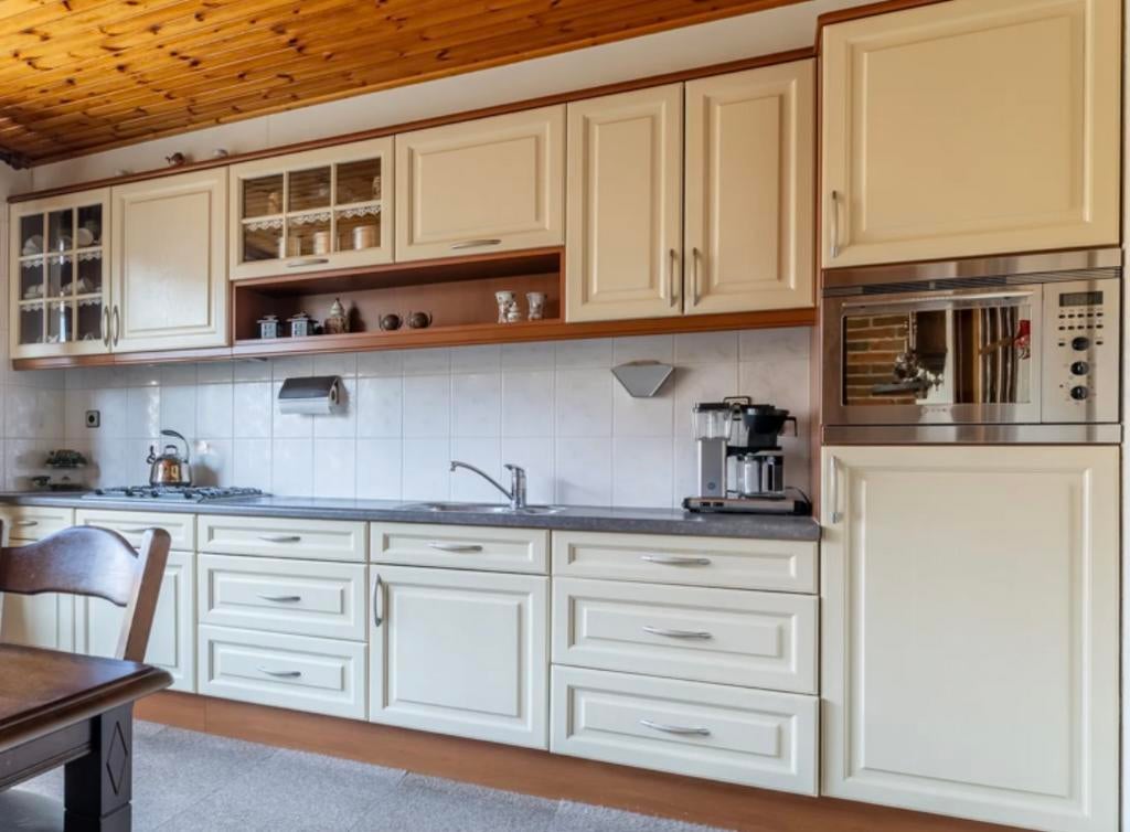 Keuken, Ophalen, Gebruikt, Crème, Enkelwandige keuken