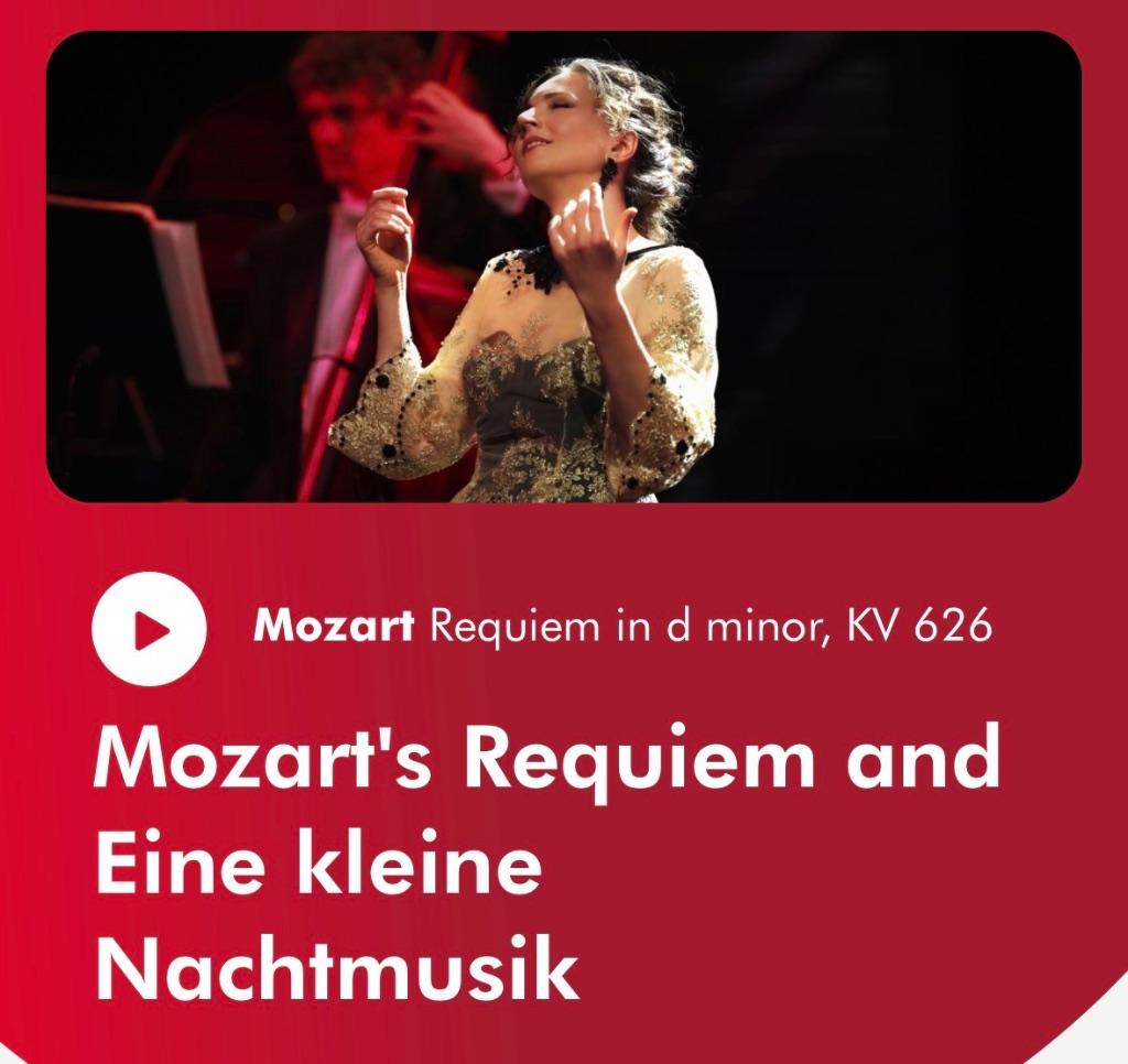 2 tickets Mozart's Requiem and Eine kleine Nachtmusik, Tickets en Kaartjes, Concerten | Klassiek, Twee personen, Mei