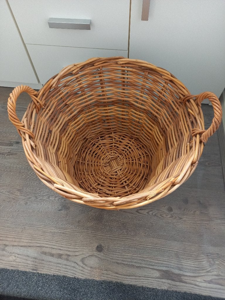 Rieten mand, Ophalen, Mand, Rond, Zo goed als nieuw