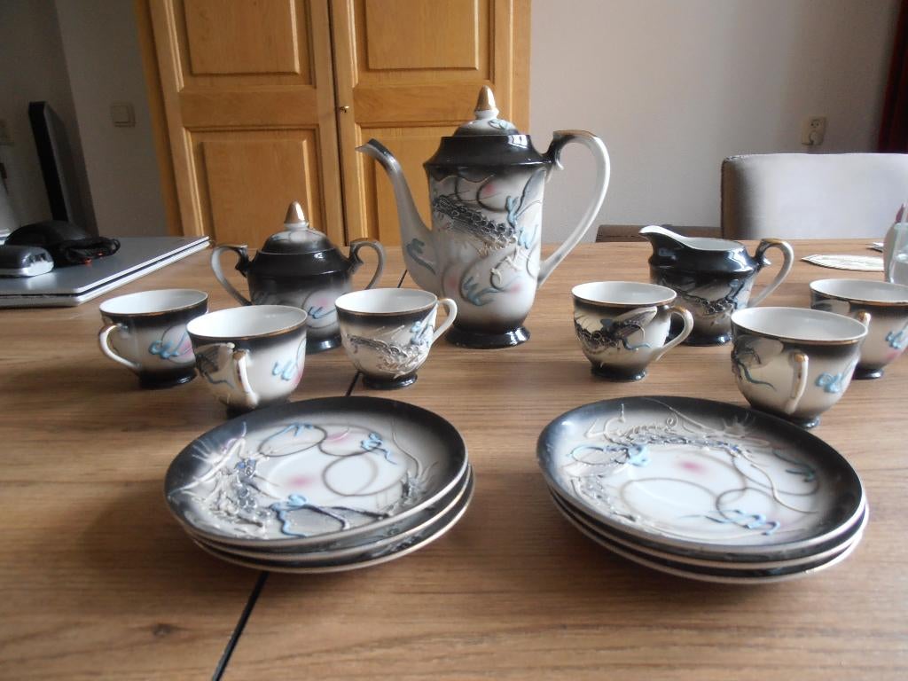 Chinees Mokka servies, Antiek en Kunst, Ophalen
