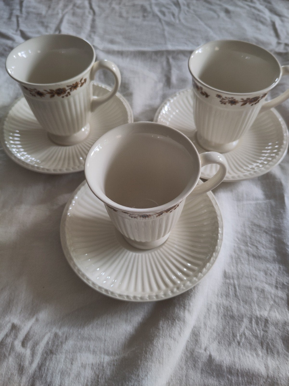 Wedgwood Radcliffe kop en schotel set - 3 stuks, Ophalen