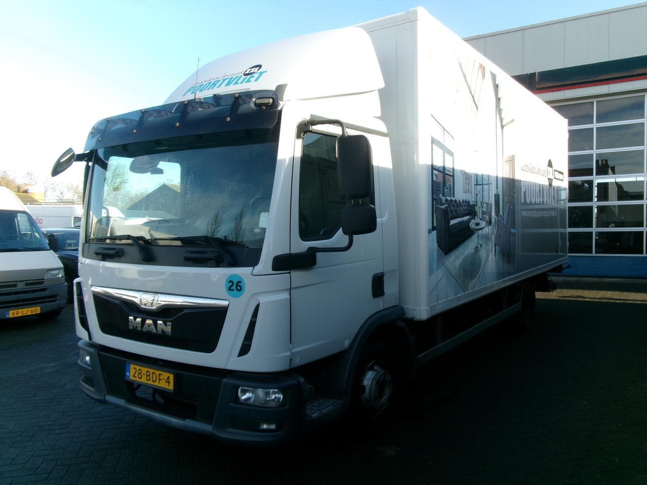 MAN TGL 8.180 EURO-6 AIRCO, MEUBELBAK, LAADKLEP (bj 2013), Automaat, Stof, Gebruikt, Euro 6