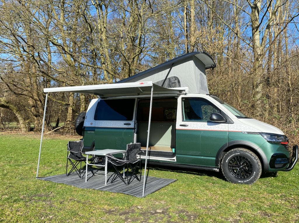 Stoere Off-Grid VW Transporter Camper T6.1/2021 Nieuwe bouw!, Chemisch toilet, Koelkast, Volkswagen, Bedrijf