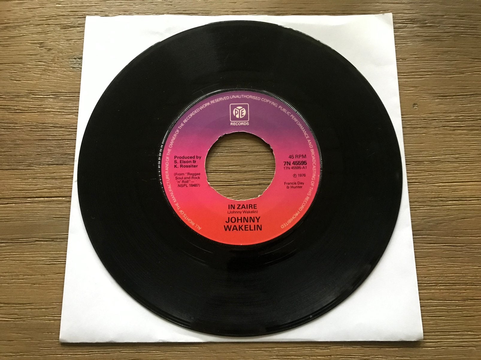 Johnny Wakelin - In zaire, Ophalen of Verzenden, Gebruikt