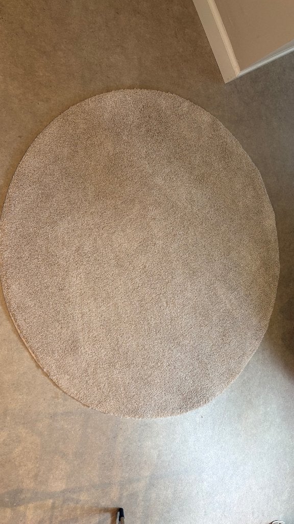 Ikea Stoense vloerkleed rond 130 cm, Ophalen, Rond, Nieuw, Crème