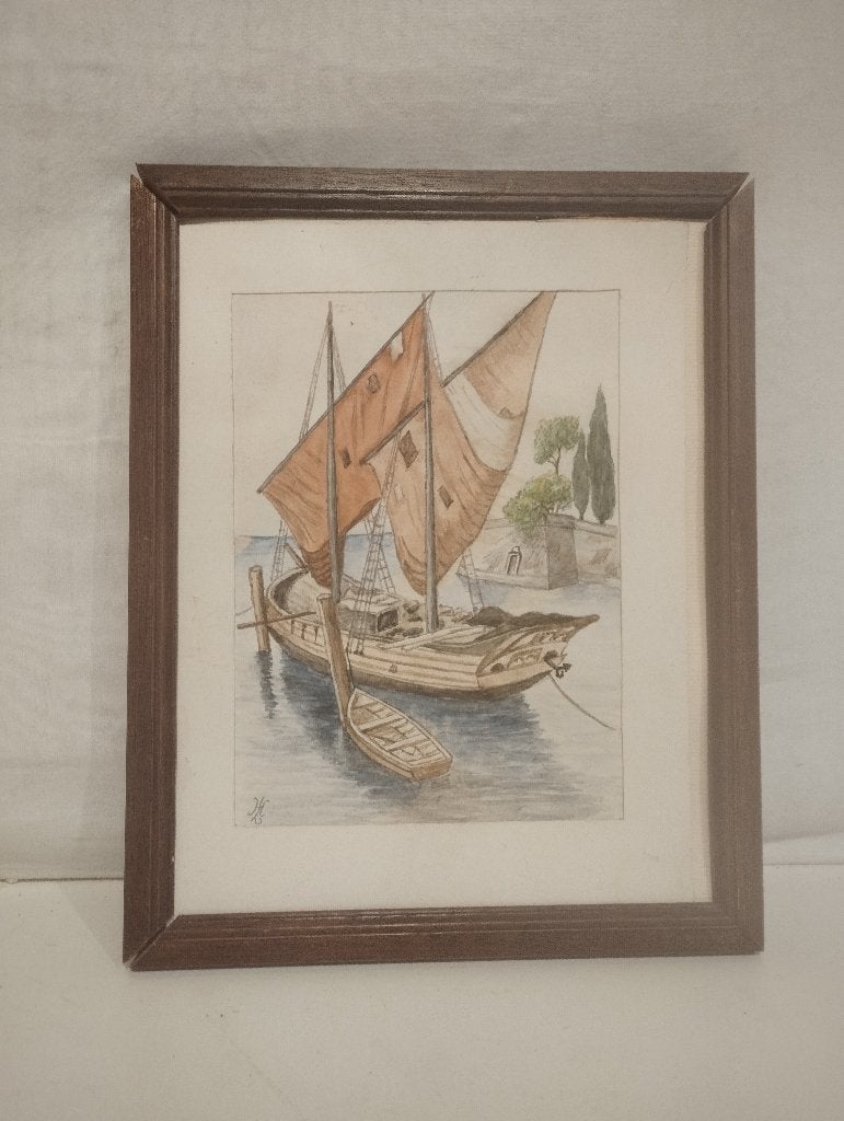Boot Schilderij, Ophalen of Verzenden
