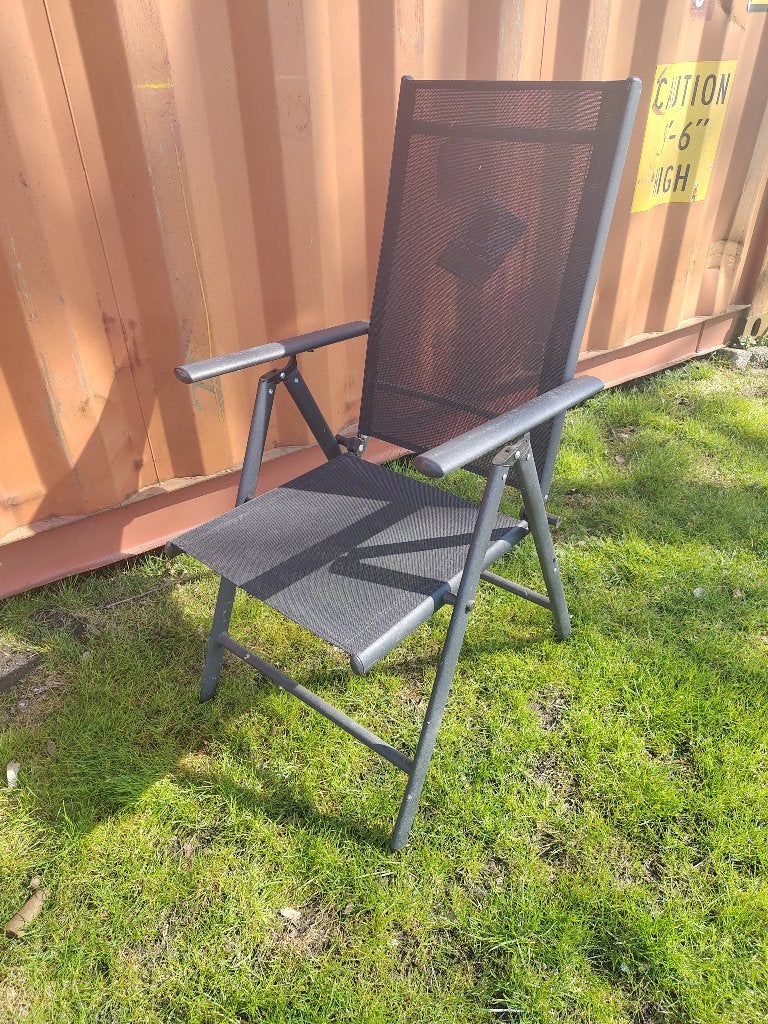 Vouwstoel Ambiance Zwart Frame, Ophalen, Nieuw, Aluminium, Verstelbaar