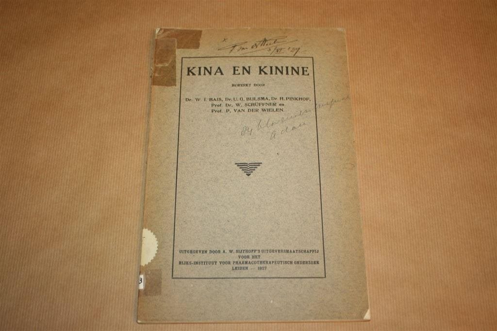 Kina en kinine - Oude uitgave 1927 [middel tegen malaria], Ophalen of Verzenden, Gelezen