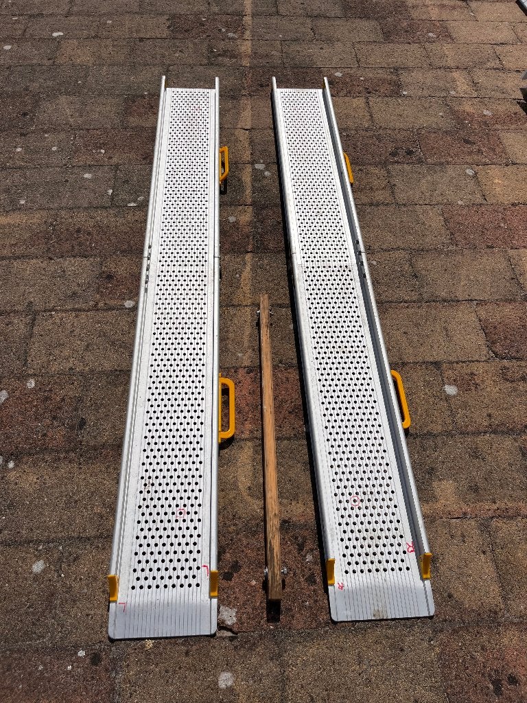Datona Aluminium oprijplaat inklapbaar - 120 cm, Ophalen, Zo goed als nieuw