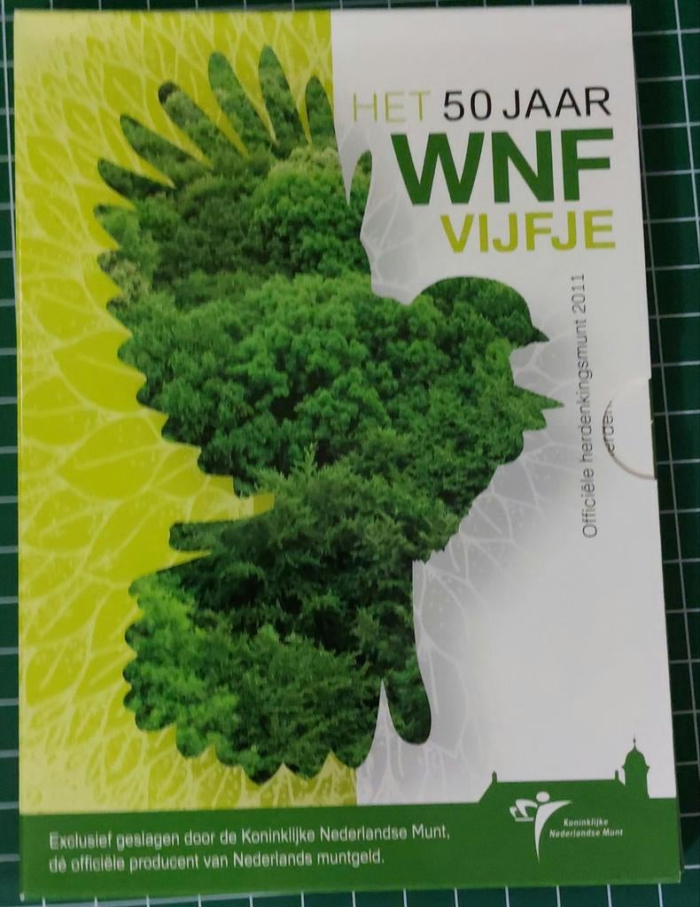 WNF Vijfje 2011 - Officiële Herdenkingsmunt, Postzegels en Munten, Munten | Nederland, Zilver, Ophalen of Verzenden, Losse munt