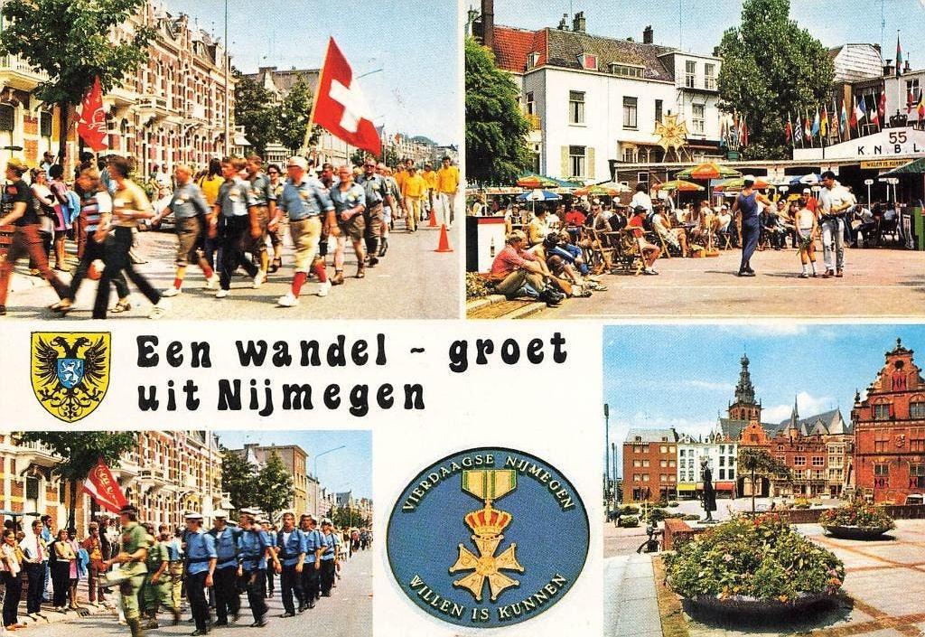 Een wandel-groet uit Nijmegen, Ophalen of Verzenden, 1960 tot 1980, Gelopen, Gelderland