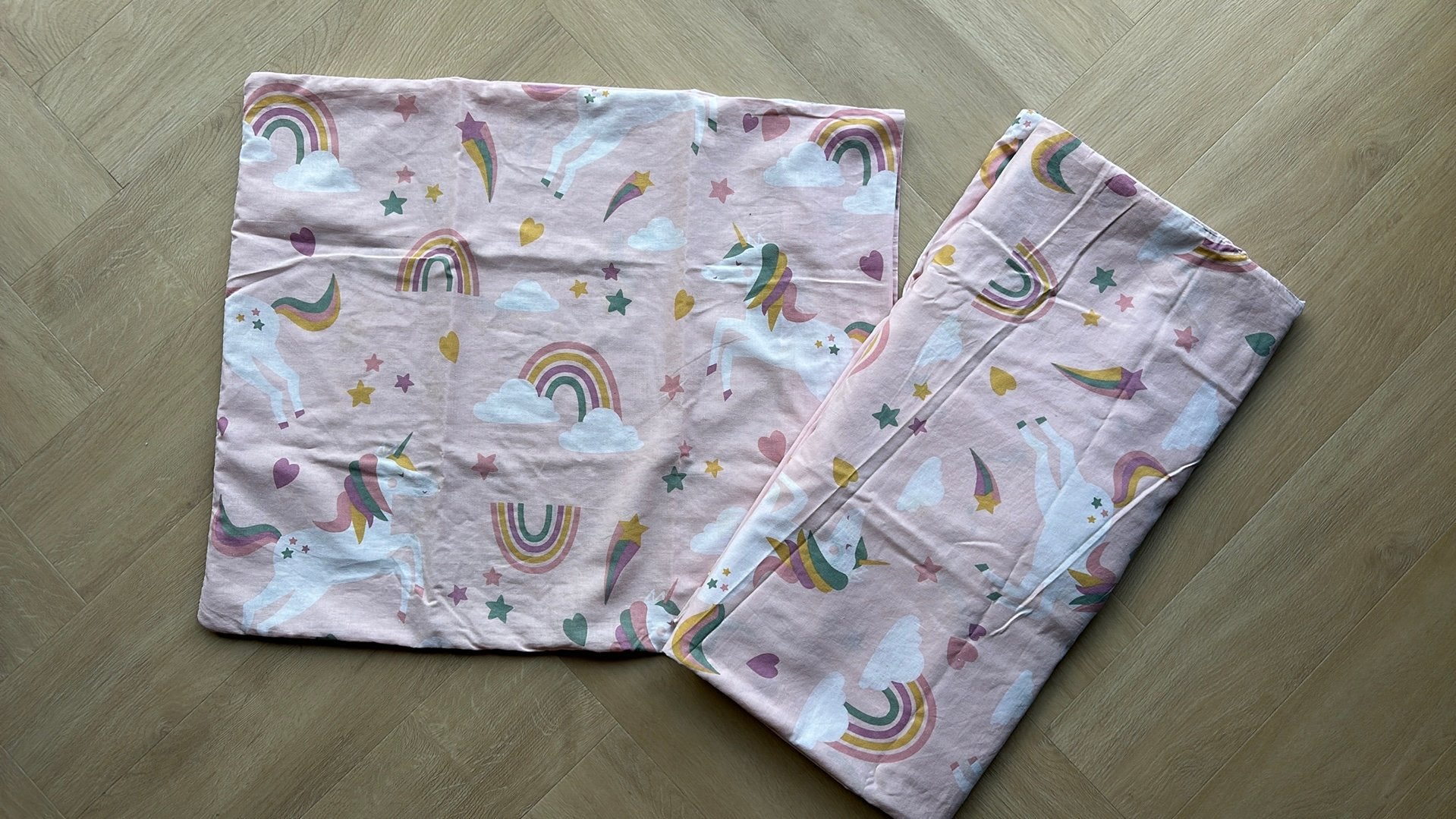 Dekbedovertrek 140x200, Meisje, Ophalen of Verzenden, Zo goed als nieuw, Roze