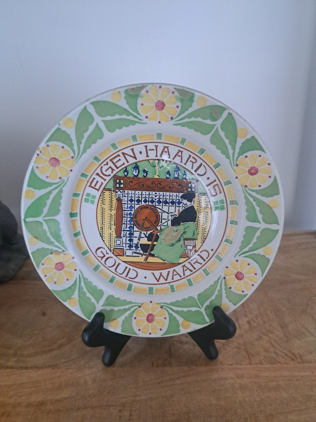 Art deco stijl wandbord met tekst, Ophalen of Verzenden