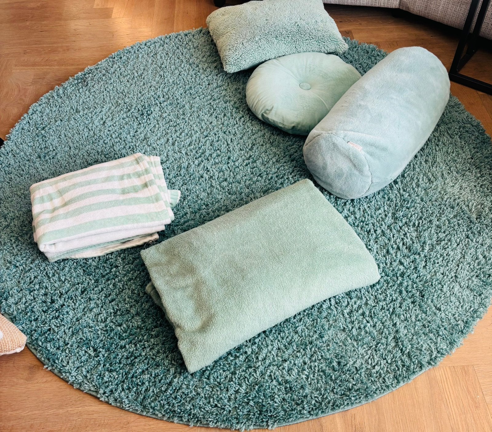 Woonaccessoires mint groen, Ophalen, Zo goed als nieuw, Groen, Rond