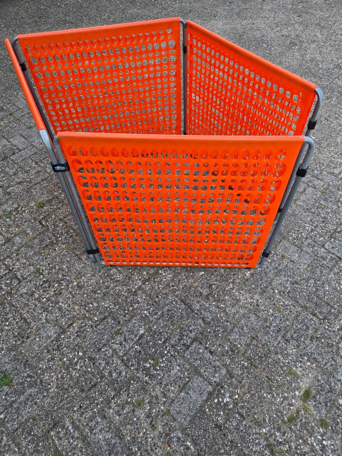 4-delig EasyGate oranje kunststof vouwhek afzet hek, Ophalen, ., ., .