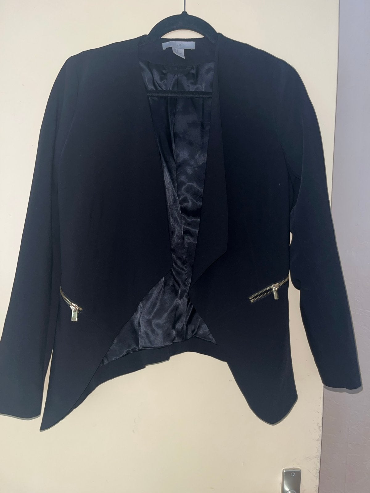 Nieuwe H&M Waterfall Blazer Maat 38, Ophalen of Verzenden, Nieuw, Maat 38/40 (M), Zwart