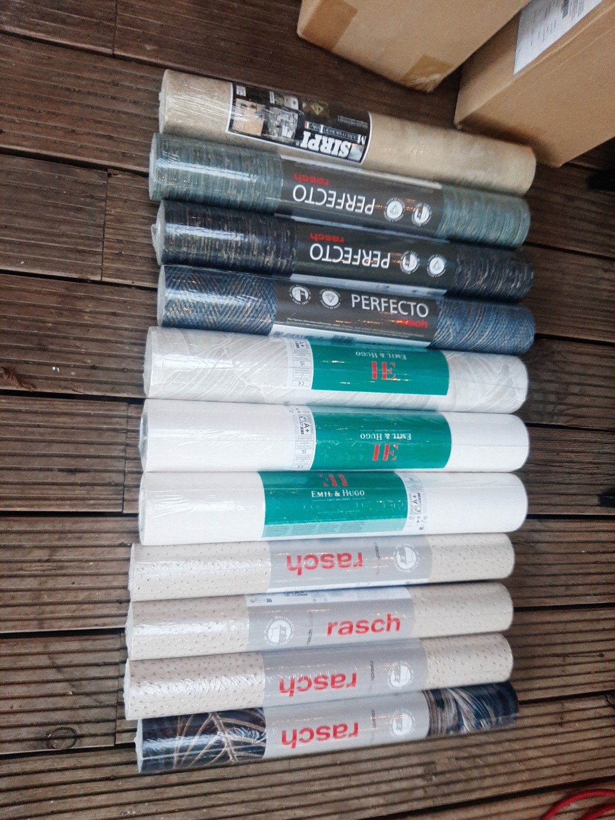Diverse rollen behang van Rasch, Sirpi, Emil & Hugo, Ophalen of Verzenden, Minder dan 10 m², Grijs, Modern, Klassiek, Neutraal